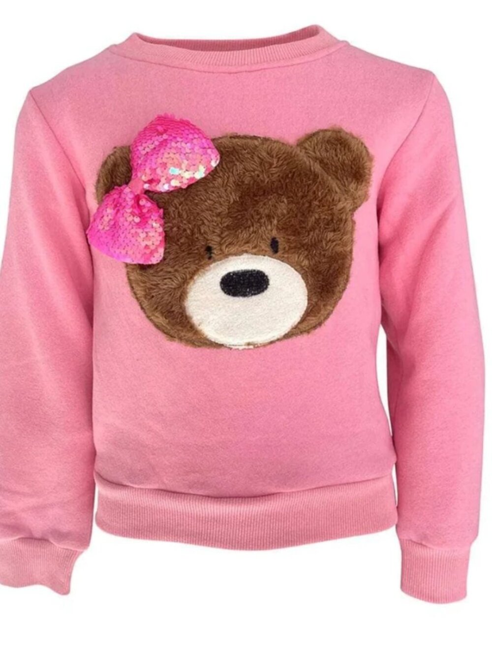 Lola + the Boys Girls Teddy Bear BOW Sweatshirt Size 12